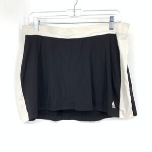 Adidas Climalite Activewear Skort Womens Size Medium Black White Pull On A-Line
